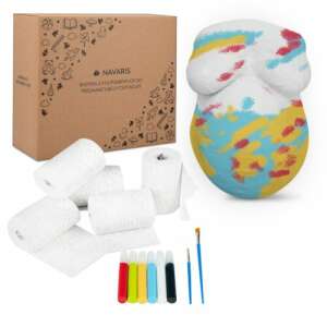 Zestaw do modelowania brzucha w ciąży Navaris, rolki gipsu, farba, pędzel, 52540.01