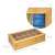 Navaris bamboo tea box with 10 compartments and glass lid, dimensions