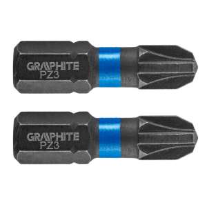 Graphite PZ3 Schrauberbit Set, 2-teilig, 25mm - Bit Set