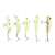 Set of 5 glow in the dark fishing lures, AG103C wobblers