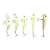 Set of 5 glow in the dark fishing lures, AG103C wobblers