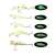 Set of 5 glow in the dark fishing lures, AG103C wobblers