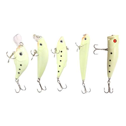 Fluoreszkáló Wobblerek 5 db - 7-9 cm