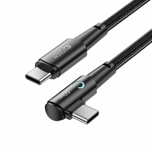 Kábel Tech-Protect 60W USB-C na USB-C s 90-stupňovým konektorom