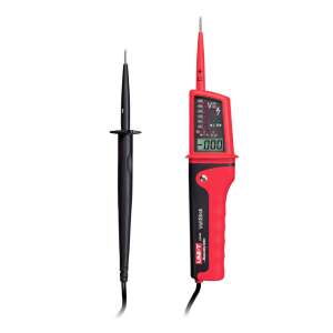 Tester de tensiune fără contact Uni-T UT15C cu sonde, roșu și negru, pentru testarea siguranței electrice - Instrument