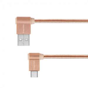 Cablu Kruger & Matz USB-C la USB-A, 1 metru, 3A, conector cu unghi drept - Cabluri de date