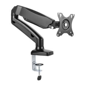 Schwarzer Monitorarm für 13-27 Zoll Bildschirme, verstellbar, ergonomisch, Schreibtischmontage - Cabletech