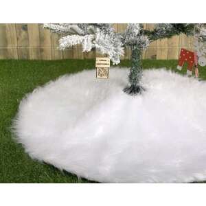 Weißer Kunstfell-Weihnachtsbaum-Rock, 90cm Durchmesser, Ruhhy 22226 - Christbaumständer