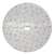 White faux fur Christmas tree skirt with silver snowflake pattern, 78cm diameter, Ruhhy brand