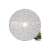 White faux fur Christmas tree skirt with silver snowflake pattern, 78cm diameter, Ruhhy brand
