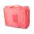 Rózsaszín utazási kozmetikai táska cipzárral, fogantyúval és több rekesz