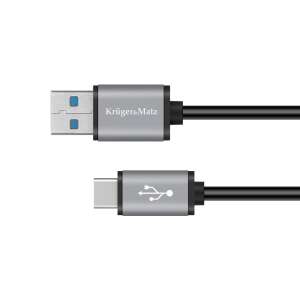 USB-kábel csatlakozó 3,0 V - C típusú dugó 5 Gbps 1 m Kruger &amp; Matz Basic 83753683 