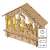 Wooden LED Nativity scene with timer and battery information