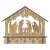 Wooden Christmas nativity scene with LED lights, 15 cm, Emos
