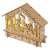 Wooden Christmas nativity scene with LED lights, 15 cm, Emos