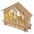 Wooden Christmas nativity scene with LED lights, 15 cm, Emos