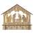 Wooden Christmas nativity scene with LED lights, 15 cm, Emos