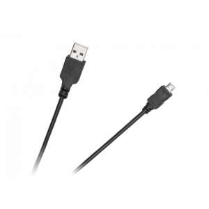 Kabel USB micro, 1,8 m długości, czarny, do ładowania i przesyłania danych - Kabel USB