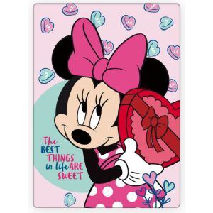 Detská fleecová deka Disney Minnie Mouse Sweet 100x140cm - Posteľná bielizeň