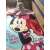 Одеяло Disney Minnie Mouse Sweet, розово руно одеяло с Мики Маус, която държи кутия във формата на сърце, 100x140cm, на легло