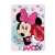 Одеяло Disney Minnie Mouse Sweet, розово руно одеяло с Мики Маус, която държи кутия във формата на сърце, 100x140cm