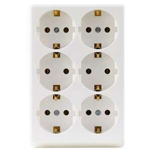 Cutie de distribuție de birou GAO cu 6 poli albă 250V 16A IP20