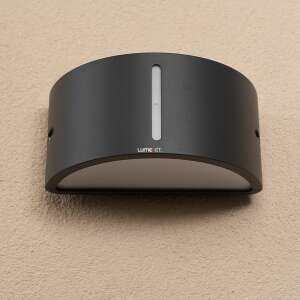 Lutec Bonn grey semi-circular outdoor wall light - Lutec