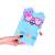 Blue plush cat diary with rainbow glasses, lock and key, secret diary for girls