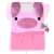 Pink plush diary with a pig face, crown, and a tutu, with a lock and key