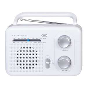 Prijenosni radio Trevi RA 7F64 bijele boje s teleskopskom antenom, AM/FM vrpcama, priključkom za slušalice i gumbima za glasnoću i podešavanje - Trevi Radio