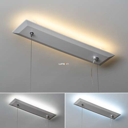 Biały zestaw wiszący z oświetleniem pośrednim do kwadratowego panelu LED Müller 106473845