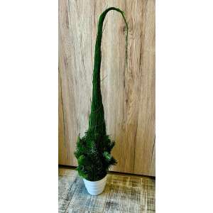 Grincsfa DÍSZÍTÉS NÉLKÜL karácsonyfa alap, 90-100 cm, lucfenyőből és zsurlóból, saját készítésű karácsonyi dekorációhoz - Nonbrand Karácsonyi dekoráció