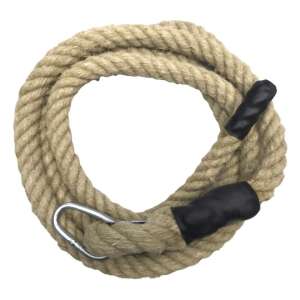Vital Force 6 méteres mászókötél, kenderből készült, fém gyűrűvel és zsugorcsővel - Fitness eszköz