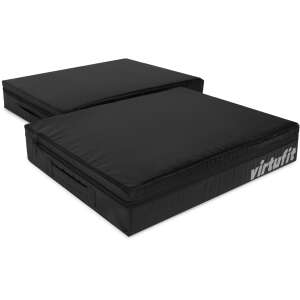 VirtuFit Ütéscsillapító párna szett, 2 fekete párnázott platform súlyemeléshez, plyometrikus gyakorlatokhoz és más nagy intenzitású edzésekhez - Alakformálás