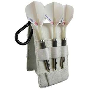 Target Match Play White műbőr darts tok, 3 darts és kiegészítők tárolására - Darts kiegészítő