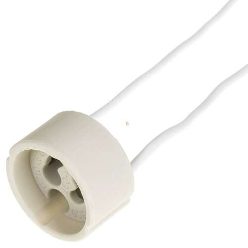 Kanlux GU10/GZ10 lamp holder with wires, angled view