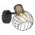 Globo Lighting Luise black spotlight with wooden accent and E27 socket