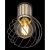 Close-up of Globo Lighting Luise black wireframe wall lamp with E27 bulb