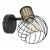 Globo Lighting Luise black spotlight with wooden accent and E27 socket