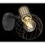 Globo Lighting Luise black spotlight with wooden accent and E27 socket