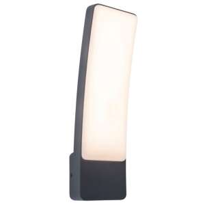 LUTEC KIRA 18W LED външна стенна лампа, сива, естествено бяла, IP54 - Външна стенна лампа