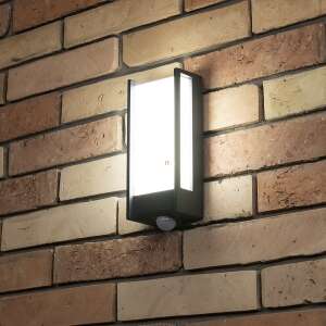 Lutec Qubo lampă de perete LED de exterior cu senzor de mișcare pe perete de cărămidă - Lămpi de perete pentru exterior
