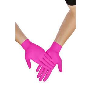 Nitrylex® magenta púdermentes nitril vizsgálókesztyű - S, Nitril, 100