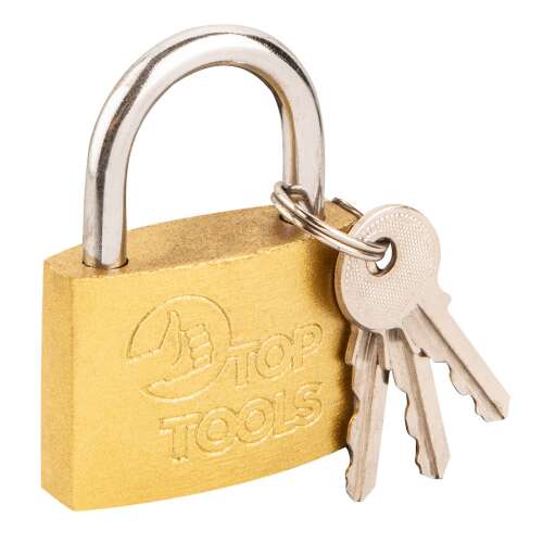 Top Tools 50mm Brass Padlock with 3 Keys
