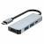 Tech-Protect V2 Grey USB-C Hub Adapter with HDMI, USB 3.0, and USB-C Ports