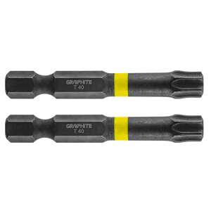 Zestaw bitów GRAPHITE TX40 Torx, 2 sztuki, długość 50mm - Bithead