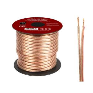 73-366 # Hangszóró vezeték 2x2,50mm átlátszó 25m 84262203 - Hangszóró kábel