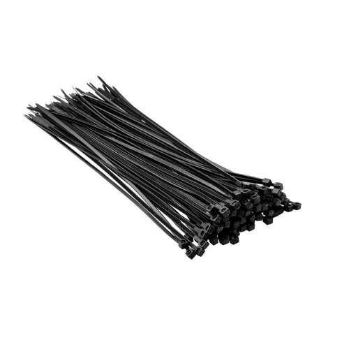 Fekete 2,5x200 mm-es kábelkötegelők, 100 db - Top Tools