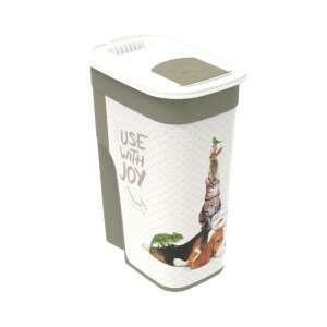 Roxo Flo 4.1L weißer Haustierfutterbehälter mit Dosierdeckel und lustigem Tierdesign - Viehzucht