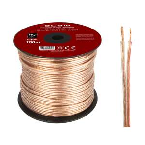 Blow 73-327 100m Hangszóró kábel 2x4,00mm Átlátszó - Hangszóró kábel